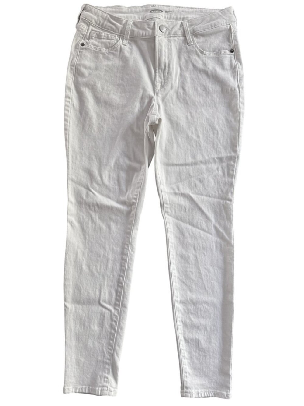 OLD NAVY Women’s Bright White Rockstar Short Super Skinny Jeans, Sz 8